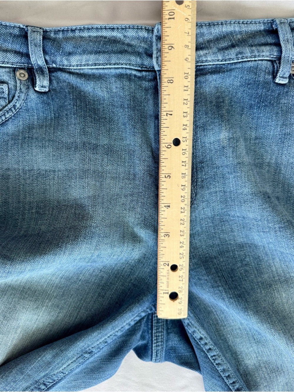 J Jill Authentic Fit Crop Midwash Blue Capri Jeans Size 10 - Picture 12 of 13